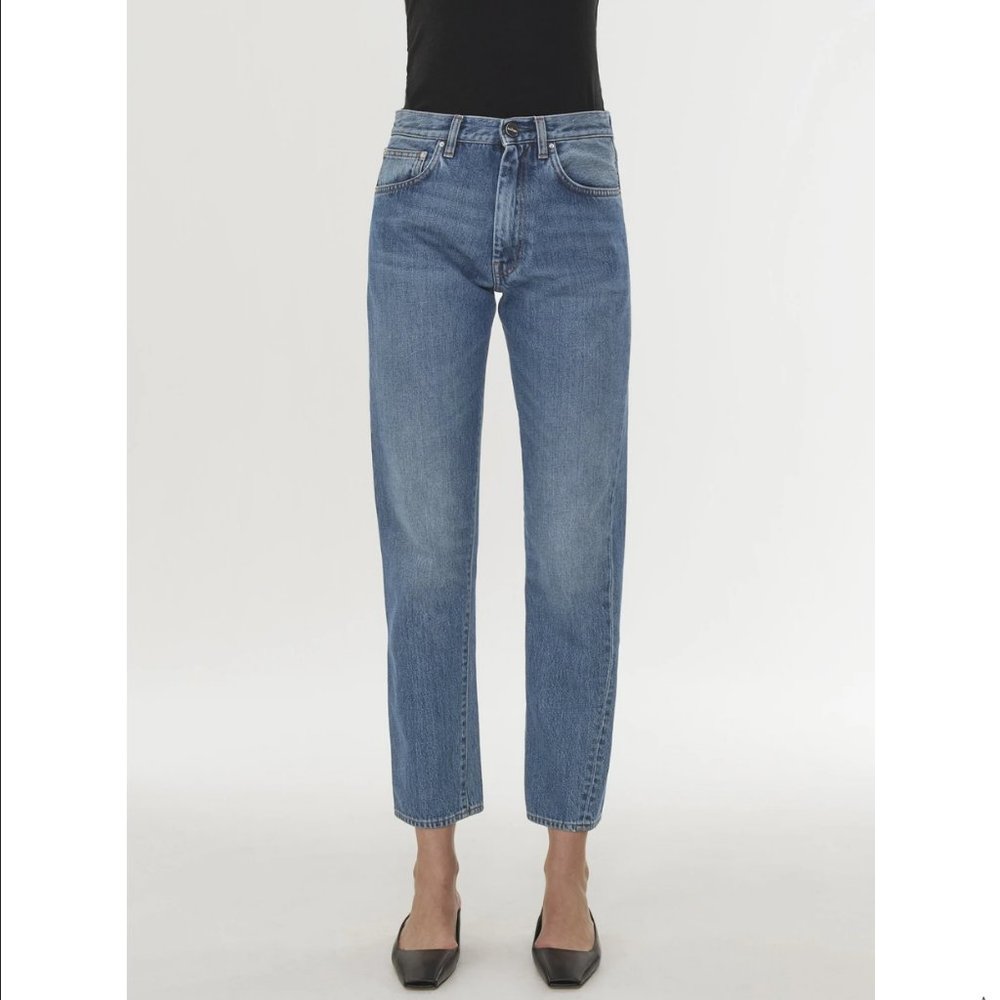 Toteme twisted seam denim jeans washed blue NWT